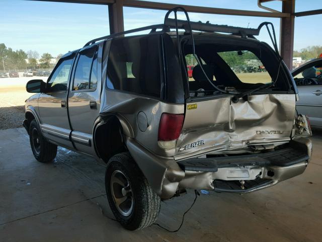 1GNCS13W81K237247 - 2001 CHEVROLET BLAZER TAN photo 3