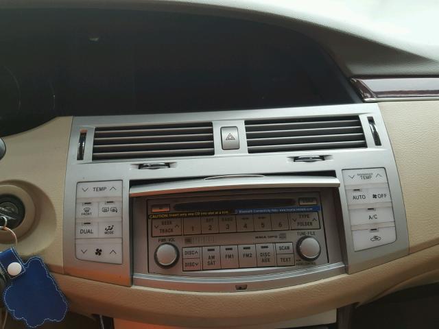 4T1BK3DB6AU365871 - 2010 TOYOTA AVALON XL Алтын фото 9