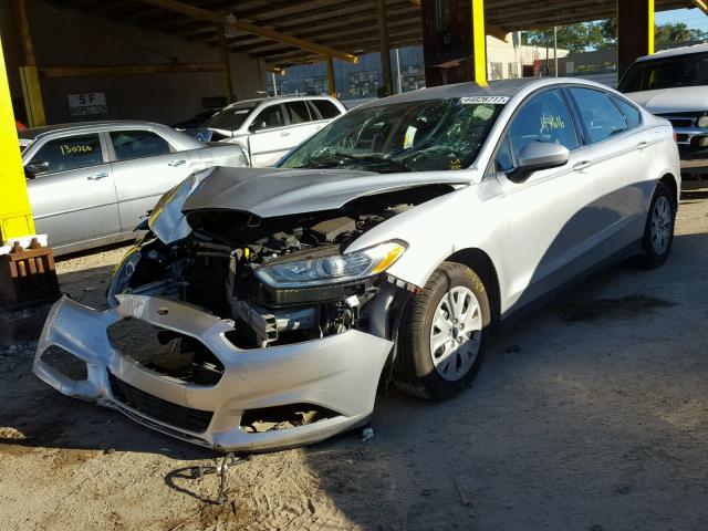 3FA6P0G79ER208495 - 2014 FORD FUSION S SILVER photo 2