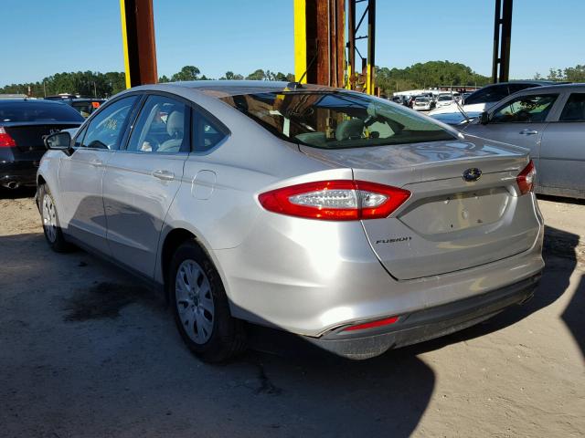 3FA6P0G79ER208495 - 2014 FORD FUSION S SILVER photo 3