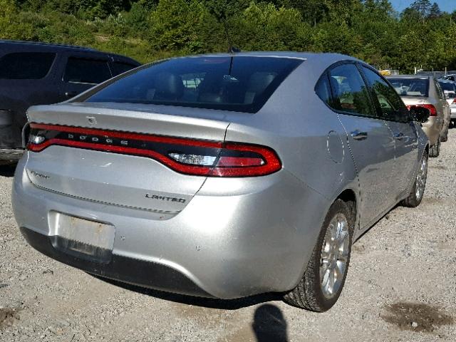 1C3CDFCA0DD312802 - 2013 DODGE DART LIMIT SILVER photo 4