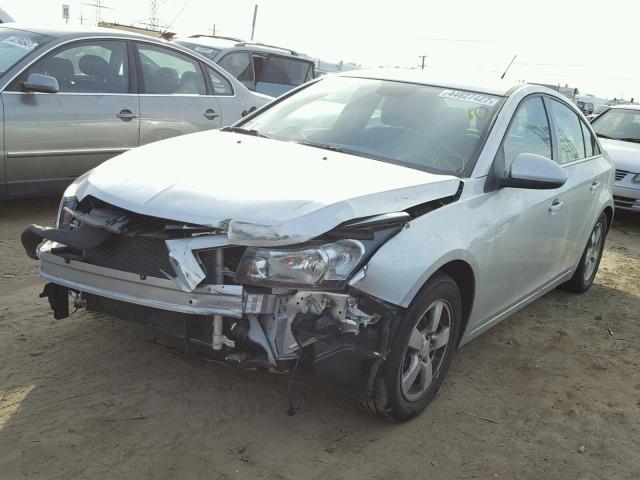 1G1PC5SB1D7319978 - 2013 CHEVROLET CRUZE LT SILVER photo 2