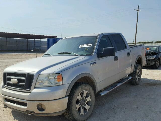 1FTPW14538FA06232 - 2008 FORD F150 SUPER SILVER photo 2