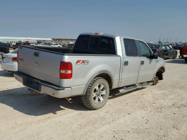 1FTPW14538FA06232 - 2008 FORD F150 SUPER SILVER photo 4