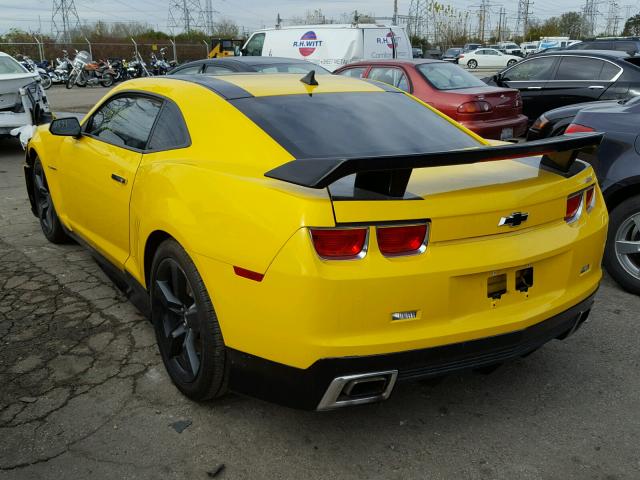 2G1FK1EJ6A9129503 - 2010 CHEVROLET CAMARO SS YELLOW photo 3