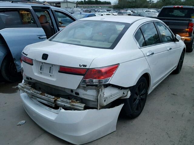 1HGCP3F8XBA032394 - 2011 HONDA ACCORD EXL WHITE photo 4