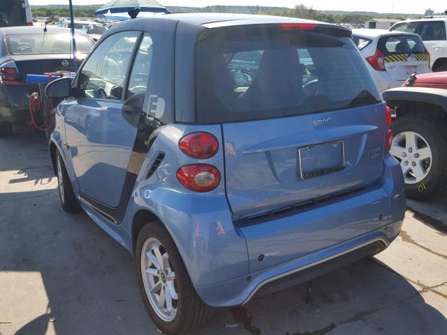 WMEEJ9AA3EK787439 - 2014 SMART FORTWO ELE 蓝色 照片 3