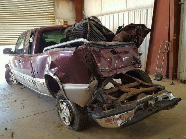 2GCEC19T2Y1356112 - 2000 CHEVROLET SILVERADO MAROON photo 3