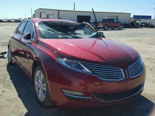 3LN6L2G97ER818507 - 2014 LINCOLN MKZ RED photo 1