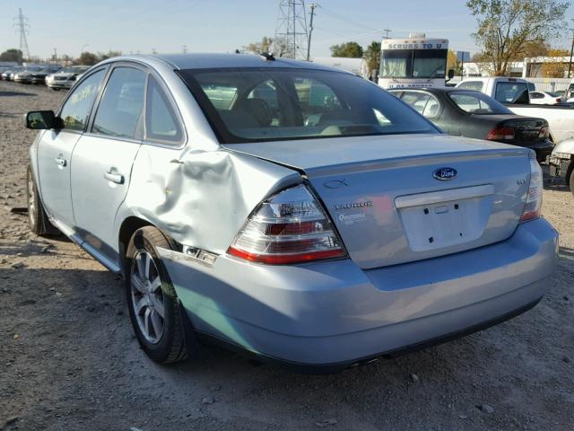 1FAHP24W28G108878 - 2008 FORD TAURUS SEL BLUE photo 3