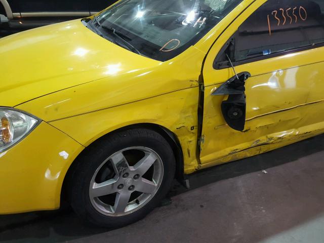 1G1AL15F267604074 - 2006 CHEVROLET COBALT LT YELLOW photo 9