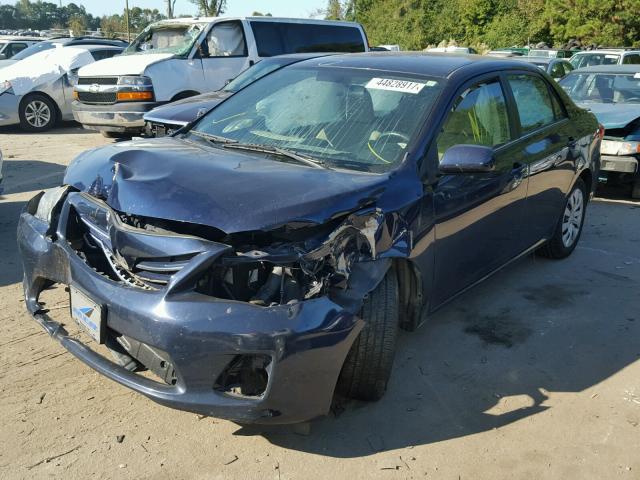 2T1BU4EE7DC933351 - 2013 TOYOTA COROLLA BA BLUE photo 2