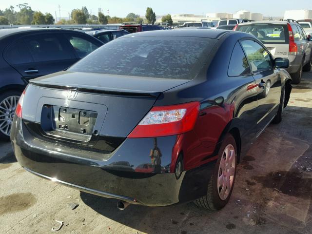 2HGFG12637H501663 - 2007 HONDA CIVIC LX BLACK photo 4