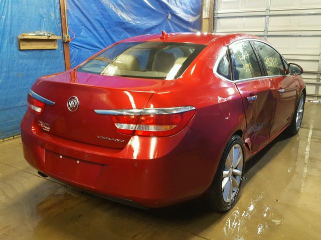 1G4PS5SK9D4160361 - 2013 BUICK VERANO RED photo 4