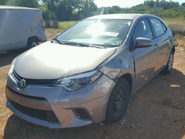 2T1BURHE3FC274177 - 2015 TOYOTA COROLLA L GRAY photo 2