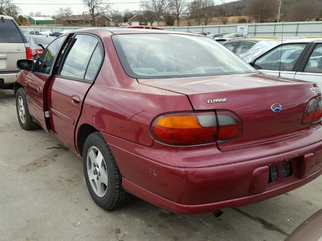 1G1ND52F95M205530 - 2005 CHEVROLET CLASSIC RED photo 3