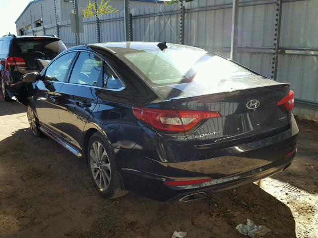 5NPE34AF5FH235318 - 2015 HYUNDAI SONATA SPO BLACK photo 3