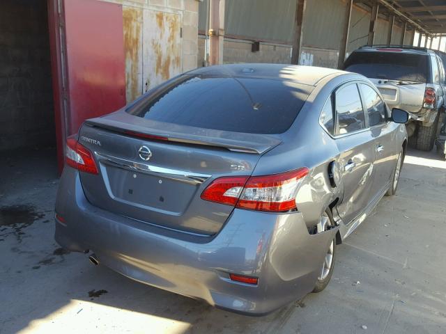 3N1AB7APXFY367914 - 2015 NISSAN SENTRA S SILVER photo 4