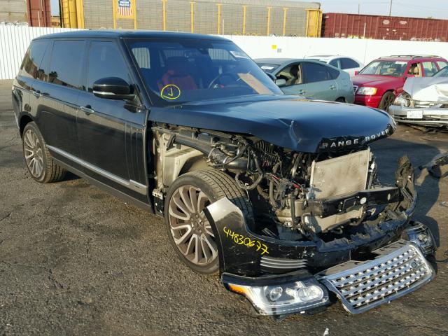 SALGV3EF6GA274833 - 2016 LAND ROVER RANGE ROVE BLACK photo 1
