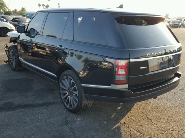 SALGV3EF6GA274833 - 2016 LAND ROVER RANGE ROVE BLACK photo 3