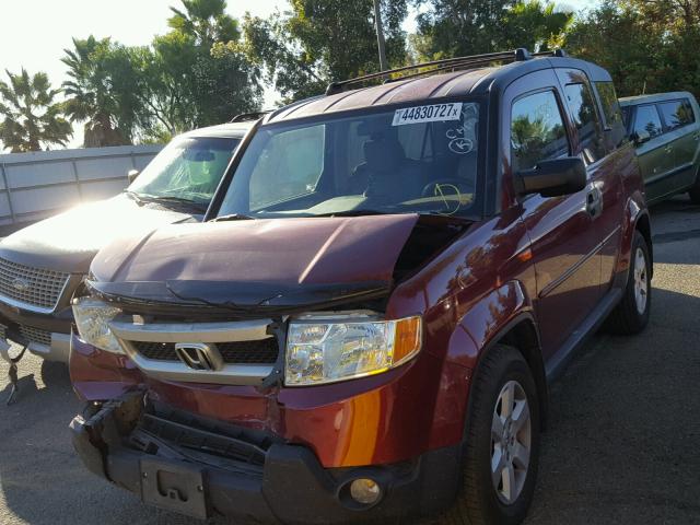 5J6YH2H7XBL004562 - 2011 HONDA ELEMENT EX RED photo 2