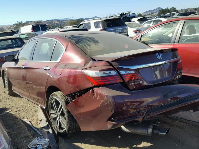 1HGCR2F55GA227000 - 2016 HONDA ACCORD SPO MAROON photo 3