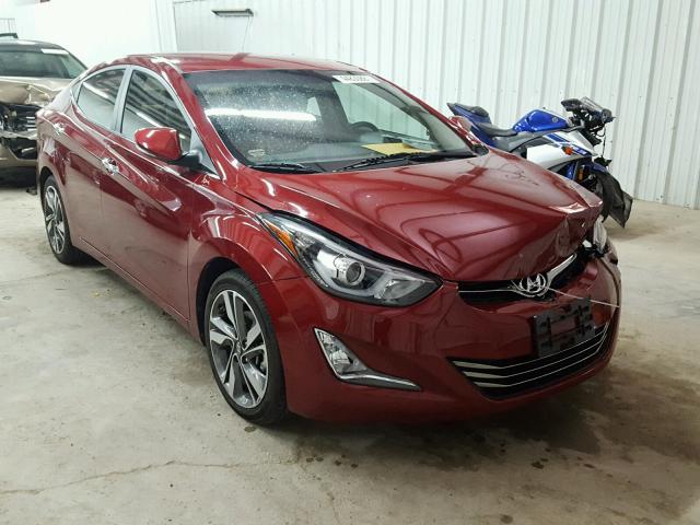 5NPDH4AE3EH487118 - 2014 HYUNDAI ELANTRA SE RED photo 1