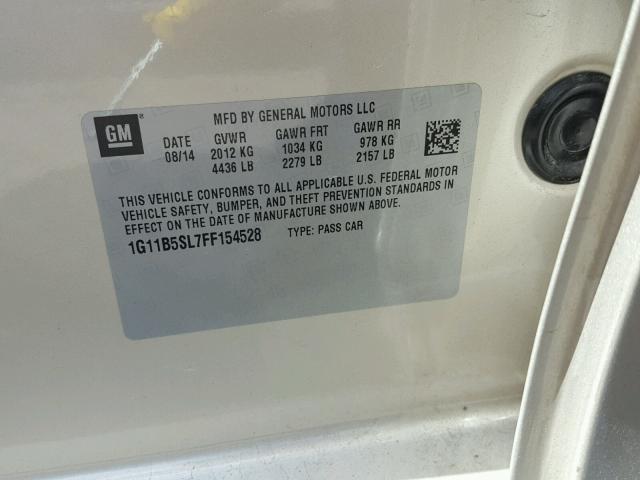 1G11B5SL7FF154528 - 2015 CHEVROLET MALIBU LS Bej foto 10