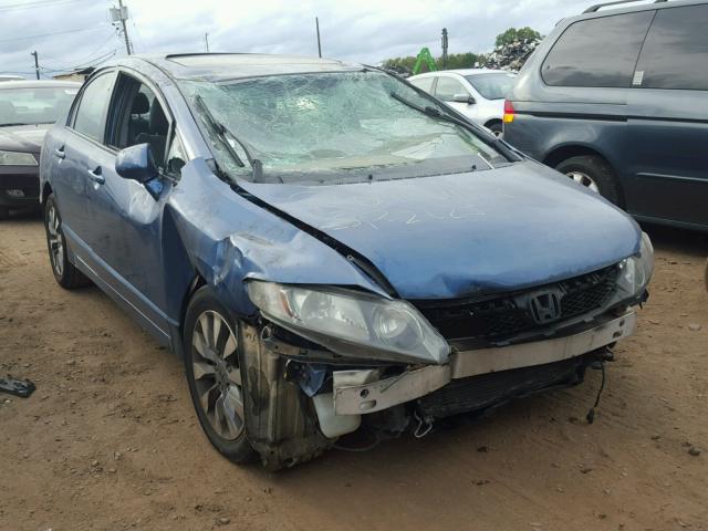 2HGFA16889H353400 - 2009 HONDA CIVIC EX BLUE photo 1