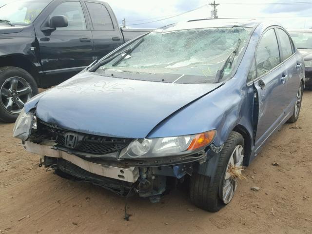 2HGFA16889H353400 - 2009 HONDA CIVIC EX BLUE photo 2