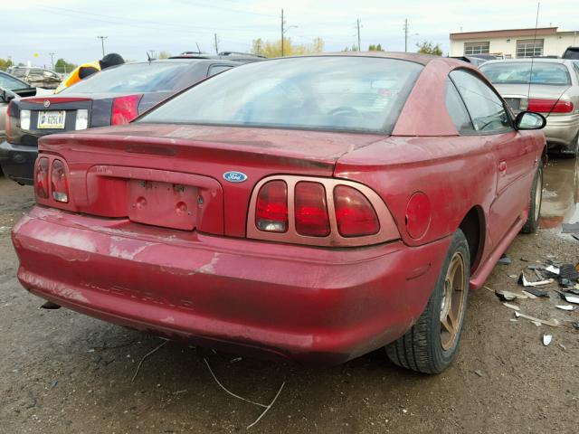 1FAFP404XWF175822 - 1998 FORD MUSTANG RED photo 4