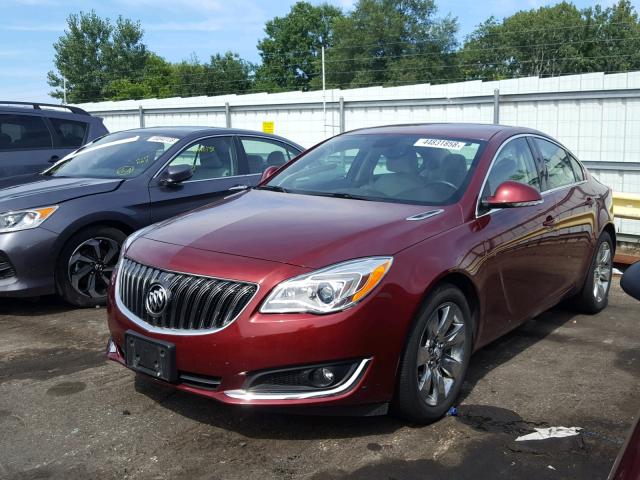 2G4GS5GX3G9199341 - 2016 BUICK REGAL PREM MAROON photo 2