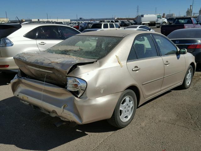 4T1BF32K52U021733 - 2002 TOYOTA CAMRY LE GOLD photo 4