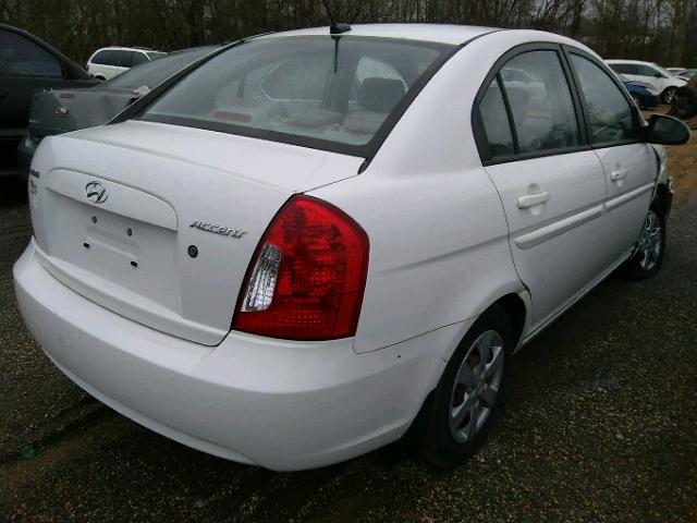 KMHCN46C28U227407 - 2008 HYUNDAI ACCENT GLS WHITE photo 4