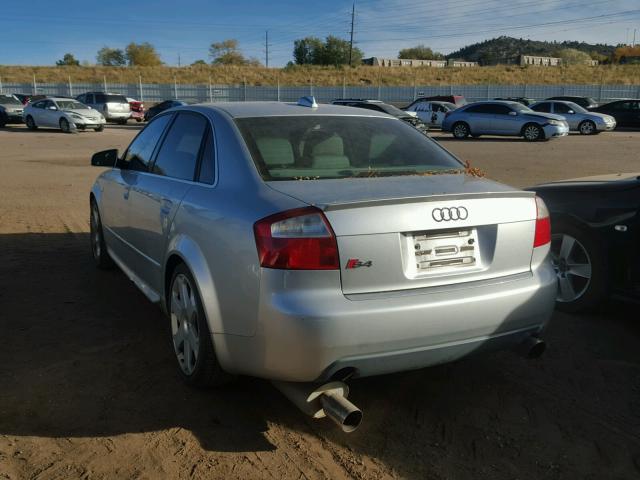 WAUPL68E54A196328 - 2004 AUDI S4 SILVER photo 3