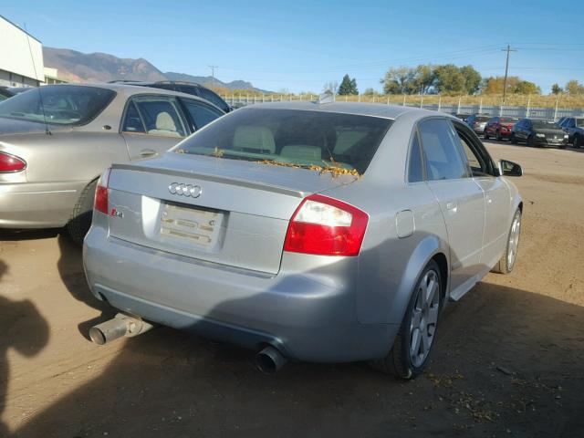 WAUPL68E54A196328 - 2004 AUDI S4 SILVER photo 4