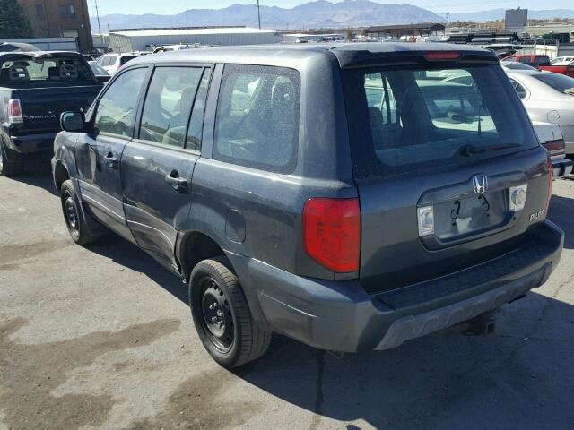 2HKYF18113H560640 - 2003 HONDA PILOT LX BLUE photo 3