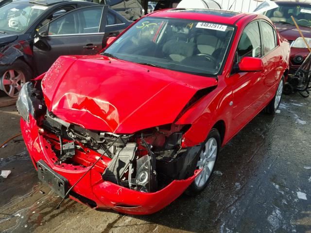 JM1BK12F371749874 - 2007 MAZDA 3 I RED photo 2