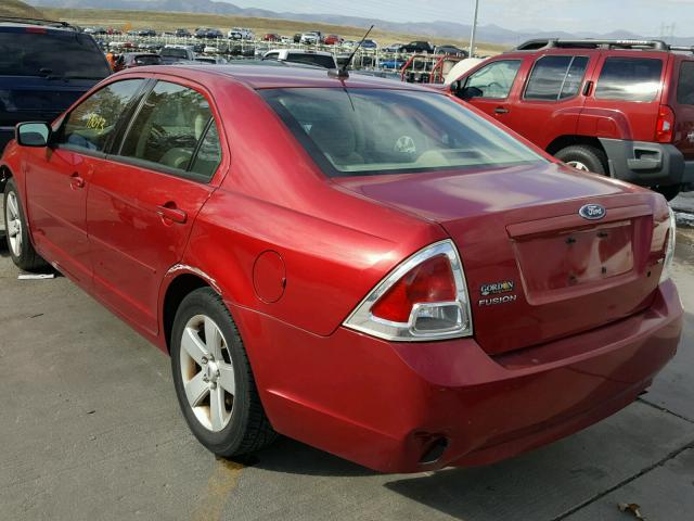 3FAHP07Z48R212436 - 2008 FORD FUSION MAROON photo 3