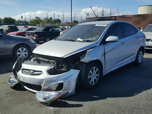 KMHCT4AE7EU696342 - 2014 HYUNDAI ACCENT GLS SILVER photo 2