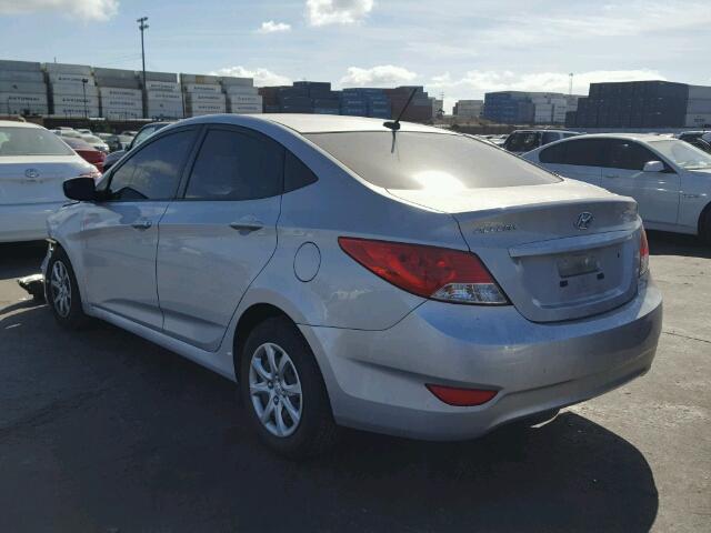 KMHCT4AE7EU696342 - 2014 HYUNDAI ACCENT GLS SILVER photo 3