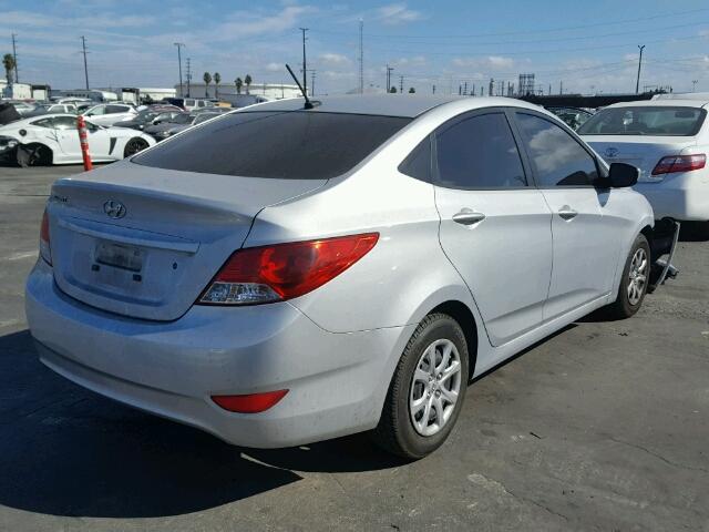 KMHCT4AE7EU696342 - 2014 HYUNDAI ACCENT GLS SILVER photo 4