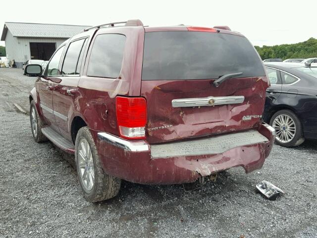 1A8HW58T29F706127 - 2009 CHRYSLER ASPEN LIMI BURGUNDY photo 3