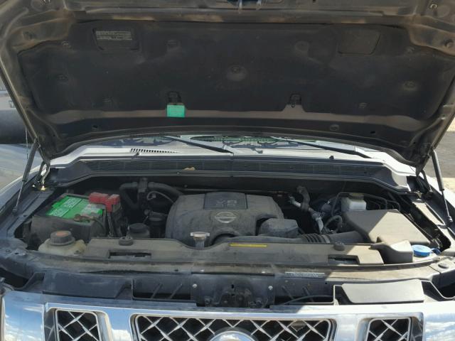 1N6BA0ED0DN304985 - 2013 NISSAN TITAN S GRAY photo 7