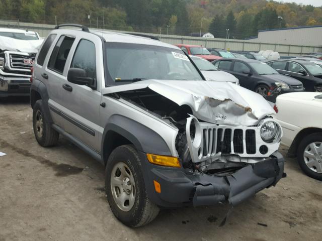 1J4GL48K37W710112 - 2007 JEEP LIBERTY SP SILVER photo 1