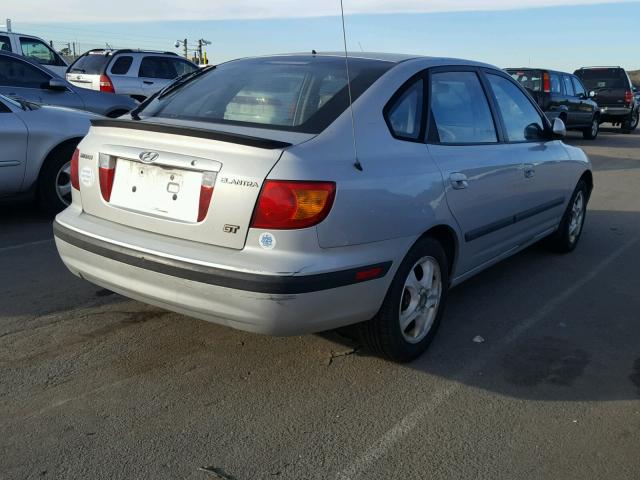 KMHDN55D02U070035 - 2002 HYUNDAI ELANTRA GL SILVER photo 4