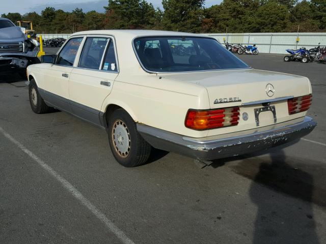 WDBCA35D6GA195483 - 1986 MERCEDES-BENZ 420 SEL WHITE photo 3