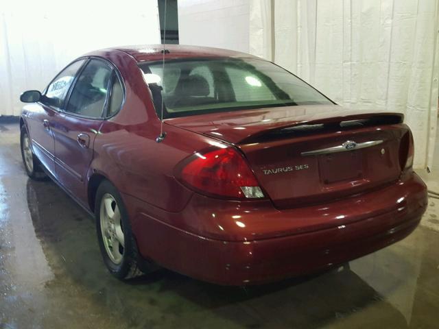 1FAFP55S02G271895 - 2002 FORD TAURUS SES RED photo 3