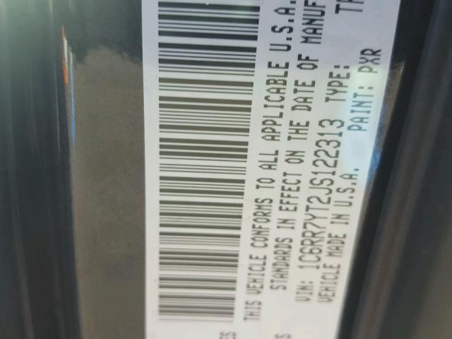 1C6RR7YT2JS122313 - 2018 RAM 1500 REBEL შავი ფოტო 10