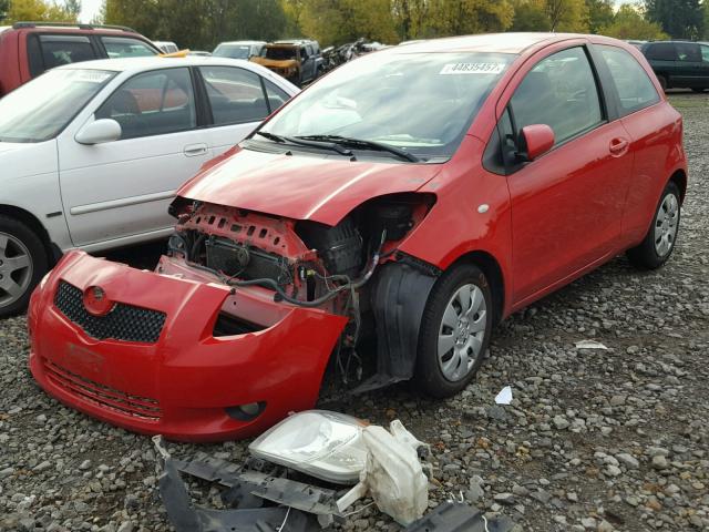 JTDJT903875084009 - 2007 TOYOTA YARIS RED photo 2